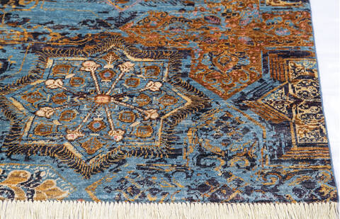 Modern Multicolor Hand Knotted 60 X 810  Area Rug 700-144871 Image 4