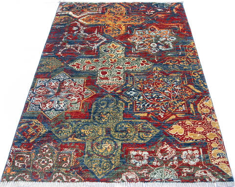 Modern Red Hand Knotted 40 X 510  Area Rug 700-144879 Image 1