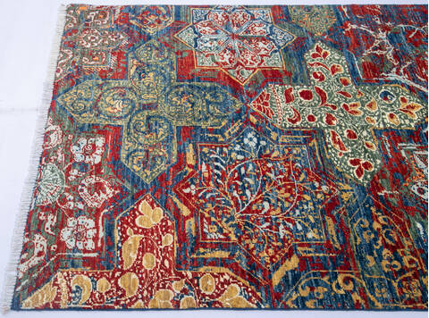 Modern Red Hand Knotted 40 X 510  Area Rug 700-144879 Image 4