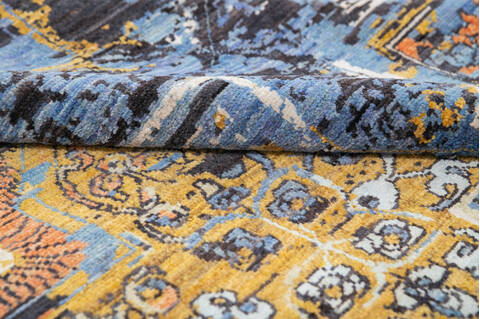 Modern Multicolor Hand Knotted 411 X 68  Area Rug 700-144882 Image 5