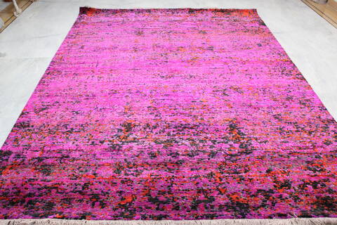 Jaipur Purple Hand Knotted 80 X 100  Area Rug 902-144902 Image 1
