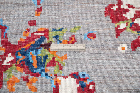 Chobi Grey Hand Knotted 53 X 66  Area Rug 700-144916 Image 7