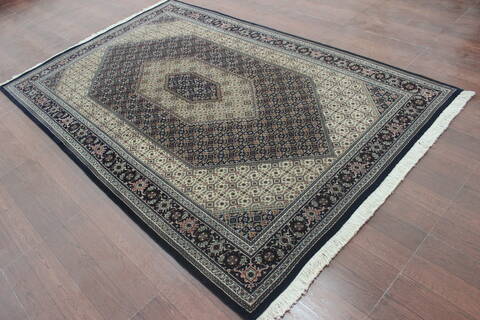 Bidjar Black Hand Knotted 51 X 82  Area Rug 902-144930 Image 1