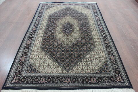 Bidjar Black Hand Knotted 51 X 82  Area Rug 902-144930 Image 3