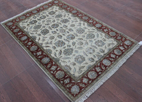 Kashan Red Hand Knotted 40 X 60  Area Rug 902-144935 Image 1