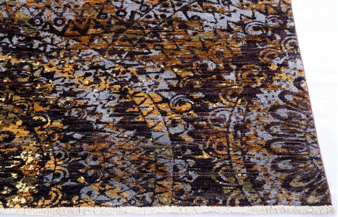 Modern Brown Hand Knotted 80 X 910  Area Rug 700-145026 Image 4