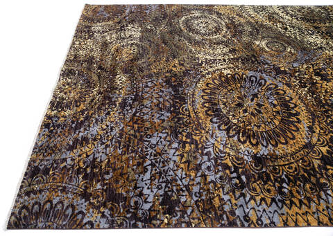 Modern Brown Hand Knotted 80 X 910  Area Rug 700-145026 Image 5
