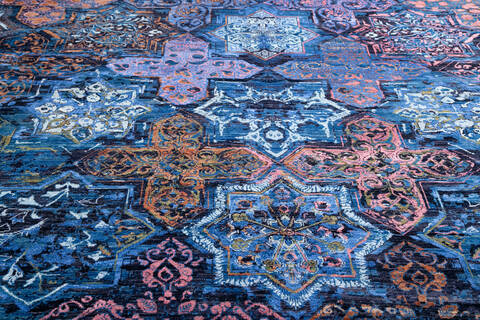 Modern Blue Hand Knotted 91 X 120  Area Rug 700-145027 Image 3
