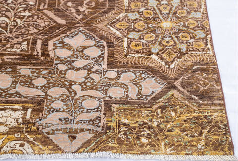 Chobi Brown Hand Knotted 59 X 79  Area Rug 700-145030 Image 4