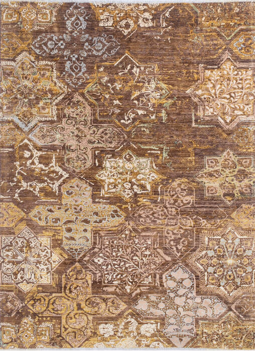 Chobi Brown Hand Knotted 59 X 79  Area Rug 700-145030 Image 0