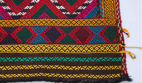 Kilim Multicolor Runner Hand Knotted 22 X 97  Area Rug 700-145046 Image 3
