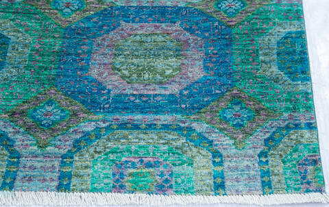 Chobi Green Hand Knotted 57 X 80  Area Rug 700-145070 Image 4