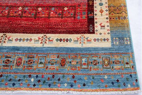 Chobi Multicolor Hand Knotted 56 X 82  Area Rug 700-145107 Image 4