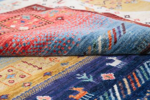 Chobi Multicolor Hand Knotted 56 X 82  Area Rug 700-145107 Image 5