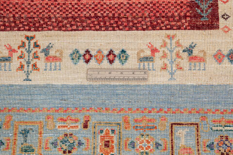 Chobi Multicolor Hand Knotted 56 X 82  Area Rug 700-145107 Image 6