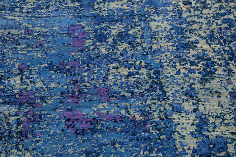 Modern Blue Hand Knotted 60 X 90  Area Rug 700-145120 Image 2