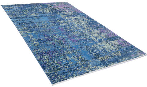 Modern Blue Hand Knotted 60 X 90  Area Rug 700-145120 Image 4