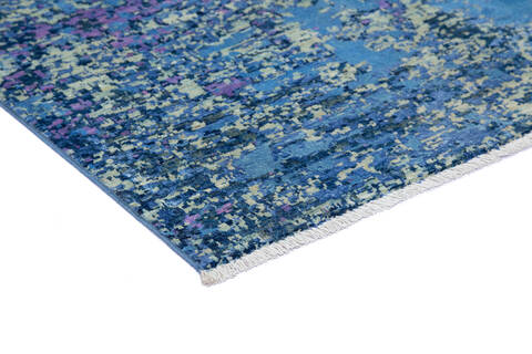 Modern Blue Hand Knotted 60 X 90  Area Rug 700-145120 Image 5