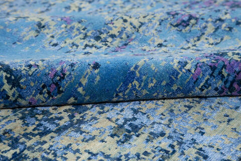Modern Blue Hand Knotted 60 X 90  Area Rug 700-145120 Image 7