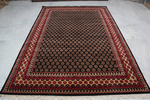 Bokhara Black Hand Knotted 511 X 811  Area Rug 905-145121 Image 1