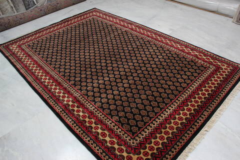 Bokhara Black Hand Knotted 511 X 811  Area Rug 905-145121 Image 2