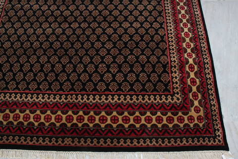 Bokhara Black Hand Knotted 511 X 811  Area Rug 905-145121 Image 4