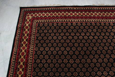 Bokhara Black Hand Knotted 511 X 811  Area Rug 905-145121 Image 6