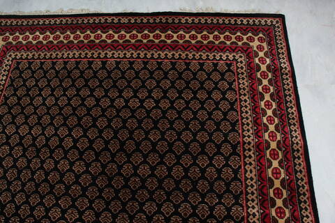 Bokhara Black Hand Knotted 511 X 811  Area Rug 905-145121 Image 7