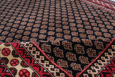 Bokhara Black Hand Knotted 511 X 811  Area Rug 905-145121 Image 8