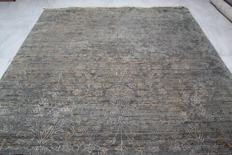 Jaipur Grey Hand Knotted 81 X 100  Area Rug 905-145122 Image 10