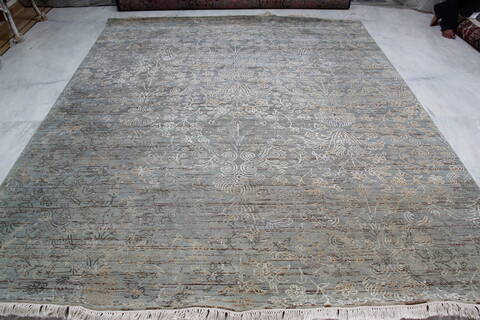 Jaipur Grey Hand Knotted 81 X 100  Area Rug 905-145122 Image 1