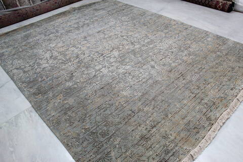 Jaipur Grey Hand Knotted 81 X 100  Area Rug 905-145122 Image 2