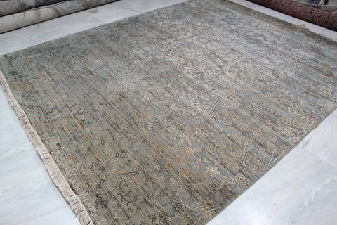 Jaipur Grey Hand Knotted 81 X 100  Area Rug 905-145122 Image 3