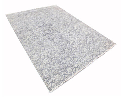 Modern-Contemporary Grey Hand Knotted 90 X 123  Area Rug 904-145130 Image 1