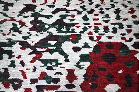 Modern-Contemporary Red Hand Knotted 710 X 910  Area Rug 904-145134 Image 4