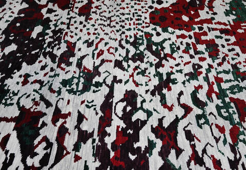 Modern-Contemporary Red Hand Knotted 710 X 910  Area Rug 904-145134 Image 5