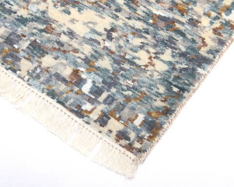 Modern-Contemporary Beige Hand Knotted 80 X 104  Area Rug 904-145135 Image 2