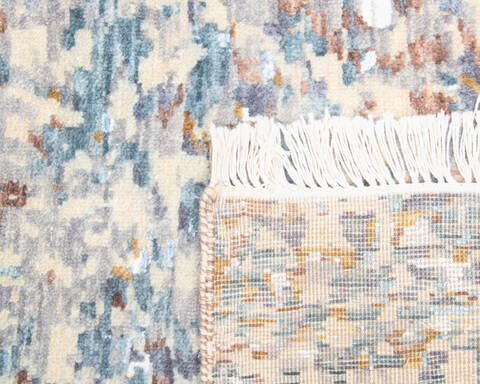 Modern-Contemporary Beige Hand Knotted 80 X 104  Area Rug 904-145135 Image 3