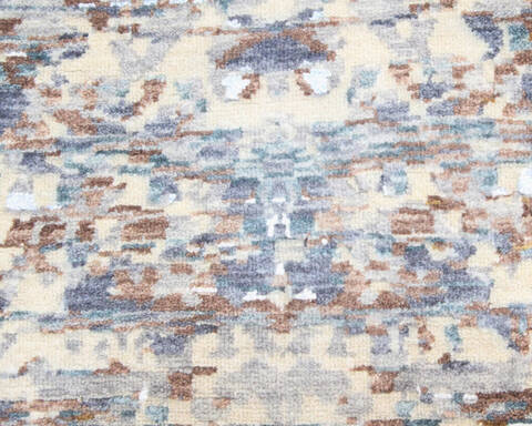 Modern-Contemporary Beige Hand Knotted 80 X 104  Area Rug 904-145135 Image 4