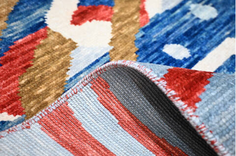 Modern-Contemporary Multicolor Hand Knotted 80 X 100  Area Rug 904-145140 Image 7