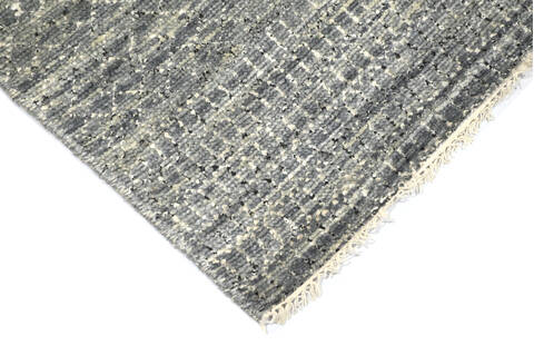 Modern-Contemporary Grey Runner Hand Knotted 27 X 1110  Area Rug 904-145148 Image 4