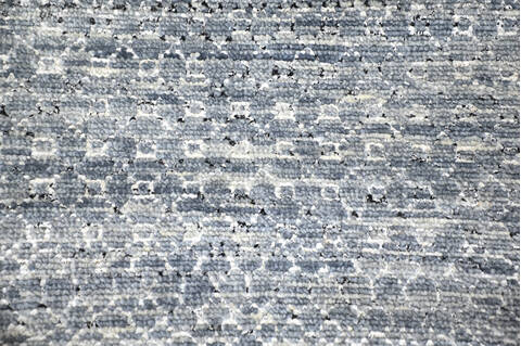 Modern-Contemporary Grey Runner Hand Knotted 27 X 1110  Area Rug 904-145148 Image 6