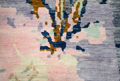 Modern-Contemporary Multicolor Hand Knotted 810 X 119  Area Rug 904-145167 Image 4
