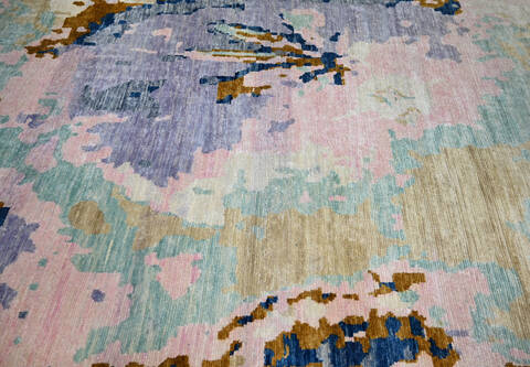 Modern-Contemporary Multicolor Hand Knotted 810 X 119  Area Rug 904-145167 Image 5