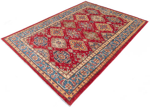 Kazak Red Hand Knotted 56 X 78  Area Rug 700-145228 Image 2