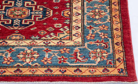 Kazak Red Hand Knotted 56 X 78  Area Rug 700-145228 Image 4
