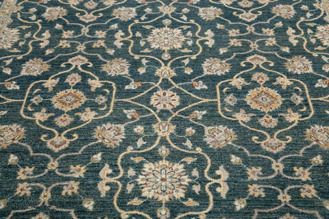 Chobi Green Hand Knotted 67 X 99  Area Rug 700-145234 Image 3