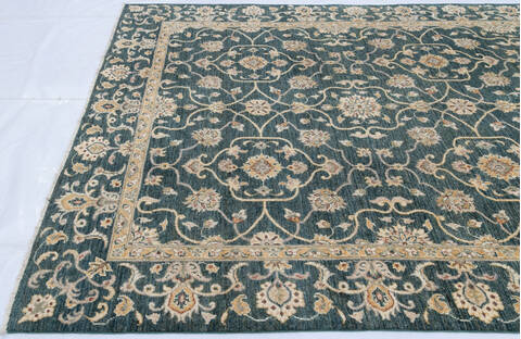 Chobi Green Hand Knotted 67 X 99  Area Rug 700-145234 Image 5