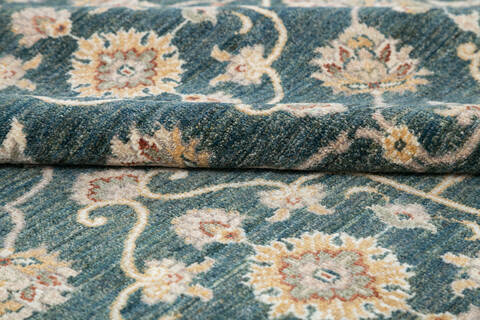 Chobi Green Hand Knotted 67 X 99  Area Rug 700-145234 Image 6