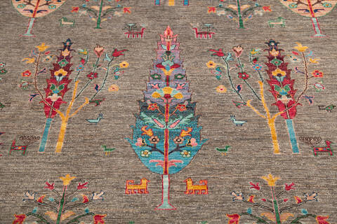 Chobi Brown Hand Knotted 59 X 710  Area Rug 700-145235 Image 3